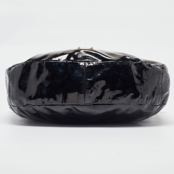 Pre Owned Jimmy Choo Black Patent and Watersnake Leather Sky Bangle Hobo