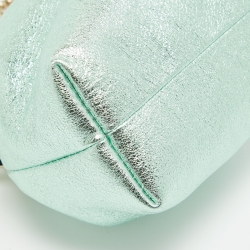 Pre Owned Jimmy Choo Mint Green Leather BonBon Ring Handle Bag