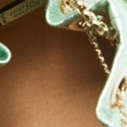 Pre Owned Jimmy Choo Mint Green Leather BonBon Ring Handle Bag