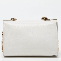 Pre Owned Jimmy Choo White Leather Rebel Crossbody Bag