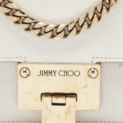 Jimmy Choo White Leather Rebel Crossbody Bag