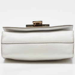 Jimmy Choo White Leather Rebel Crossbody Bag