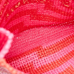 مملوكة مسبقًا Jimmy Choo Pink/Red Woven Straw Beach Tote