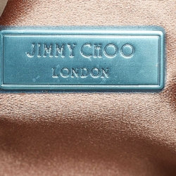 Pre Owned Jimmy Choo Ivory Satin Micro Pearl Embellished Bon Bon Bucket Bag