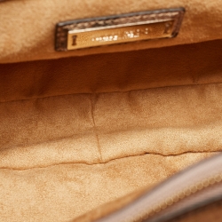 Jimmy Choo Brown/Beige Python Embossed Leather Rania Tote
