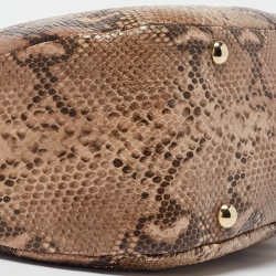 Jimmy Choo Brown/Beige Python Embossed Leather Rania Tote