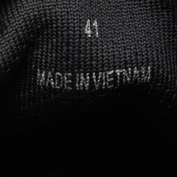 Pre Owned Jimmy Choo Black Fabric and Leather Diamond Sneakers Size 41