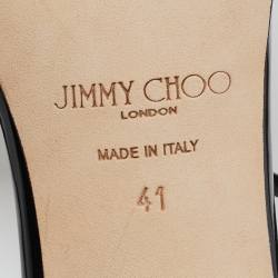 مملوكة مسبقًا Jimmy Choo Black Patent Slide Sandals Size 41