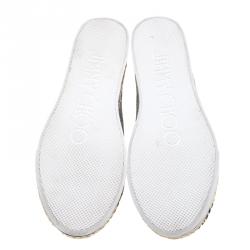 Pre Owned Jimmy Choo Metallic Lurex Dawn Espadrilles Size 39