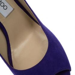 مملوكة مسبقًا Jimmy Choo Purple Suede Vertigo Slingback Sandals Size 40