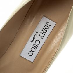 Pre Owned Jimmy Choo Pearl Patent Anouk Pointed Pumps Size 39