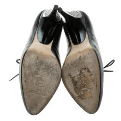 مملوكة مسبقًا بوت للكاحل جيمي تشو جلد أسود برباط مقاس 36