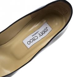 Pre Owned Jimmy Choo Black Patent Leather Gilbert Pumps Size 37