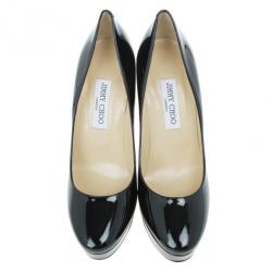 مملوكة مسبقًا Jimmy Choo Black Patent Cosmic Platform Pumps Size 40
