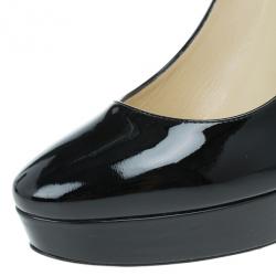 مملوكة مسبقًا Jimmy Choo Black Patent Cosmic Platform Pumps Size 40