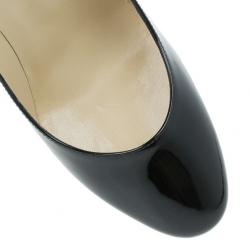 مملوكة مسبقًا Jimmy Choo Black Patent Cosmic Platform Pumps Size 40