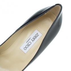 مملوكة مسبقًا Jimmy Choo Black Patent Cosmic Platform Pumps Size 40
