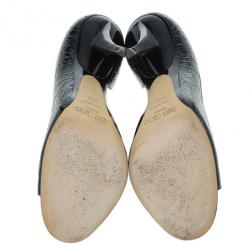 مملوكة مسبقًا Jimmy Choo Black Croc Embossed Leather D'orsay Pumps Size 39.5