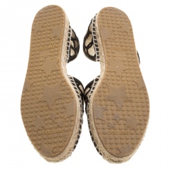 Pre Owned Jimmy Choo Black Embroidered Mesh Dreya D'orsay Flat Espadrilles Size 38