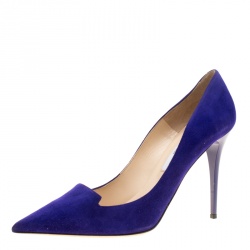 Pre Owned Jimmy Choo Purple Suede Avril Pointed Toe Pumps Size 41