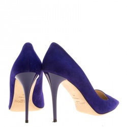 Pre Owned Jimmy Choo Purple Suede Avril Pointed Toe Pumps Size 41