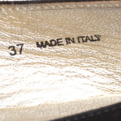 Pre Owned Jimmy Choo Black Suede Welda Studded Ballet Flats Size 37