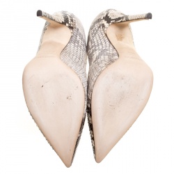 مملوكة مسبقًا Jimmy Choo Beige Python Abel Pointed Pumps Size 39.5