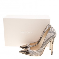 مملوكة مسبقًا Jimmy Choo Beige Python Abel Pointed Pumps Size 39.5