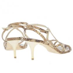 مملوكة مسبقًا Jimmy Choo Snake Embossed Define Sandals Size 38