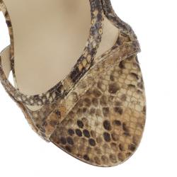 مملوكة مسبقًا Jimmy Choo Snake Embossed Define Sandals Size 38