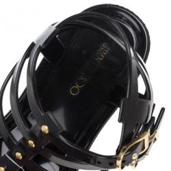 مملوكة مسبقًا Jimmy Choo Black Jelly Margot Gladiator Sandals Size 39