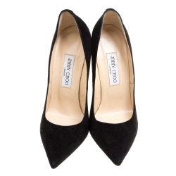 Jimmy Choo Black Suede Anouk Pointed Toe Pumps Size 39