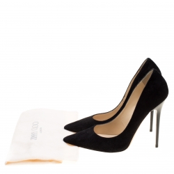 Jimmy Choo Black Suede Anouk Pointed Toe Pumps Size 39