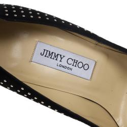 مملوكة مسبقًا Jimmy Choo Black Anouk Studded Pumps 38.5