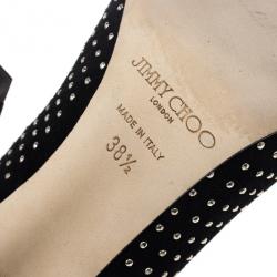 مملوكة مسبقًا Jimmy Choo Black Anouk Studded Pumps 38.5
