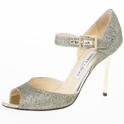 مملوكة مسبقًا Jimmy Choo Lace Glitter Mary Jane Pumps Size 36