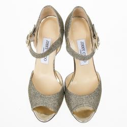 مملوكة مسبقًا Jimmy Choo Lace Glitter Mary Jane Pumps Size 36