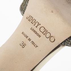 مملوكة مسبقًا Jimmy Choo Lace Glitter Mary Jane Pumps Size 36