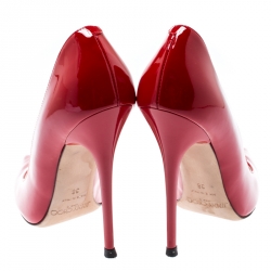 Pre Owned Jimmy Choo Red Patent Leather Anouk Pumps Size 36
