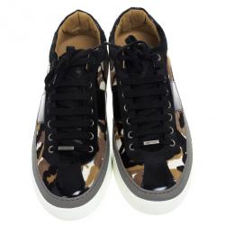 Jimmy Choo Portman Camouflage Pony Hair Sneakers Size 43
