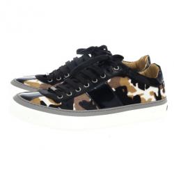 Jimmy Choo Portman Camouflage Pony Hair Sneakers Size 43