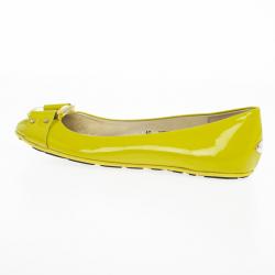 مملوكة مسبقًا Jimmy Choo Green Patent Morse Ballet Flats Size 40
