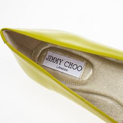 مملوكة مسبقًا Jimmy Choo Green Patent Morse Ballet Flats Size 40