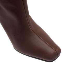 مملوكة مسبقًا Jimmy Choo Brown Leather Kirby Knee Boots Size 36.5