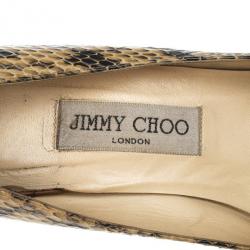 Jimmy Choo Snakeskin Leather Pumps Size 38.5