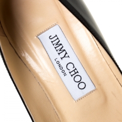 مملوكة مسبقًا Jimmy Choo Black Leather Tish Pointed Toe Pumps Size 39