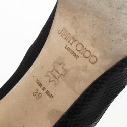 مملوكة مسبقًا Jimmy Choo Black Suede & Leather Pointed Toe Pumps Size 39