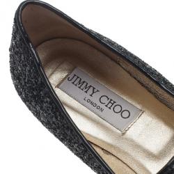 مملوكة مسبقًا حذاء سليبر جيمي تشو كوراس جليتر ويل سموكنج أسود مقاس 38