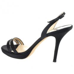 Pre Owned Jimmy Choo Black Satin Slingback Jag Sandals Size 41