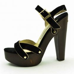 Pre Owned Jimmy Choo Black Suede Corliss Platform Sandals Size 38 